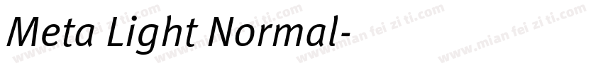 Meta Light Normal字体转换
